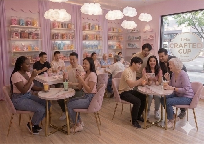 Handcrafted drinks from The Crafted Cup